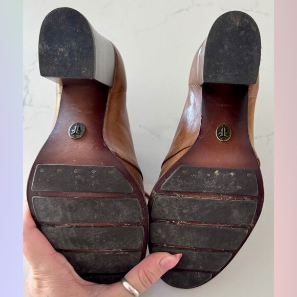 Frye Leather Heel Booties – Dark Brown, Size 7.5 - Picture 6 of 7